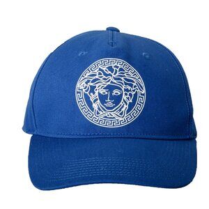 Versace Unisex Royal Blue Medusa Print Baseball Cap Hat sz 60